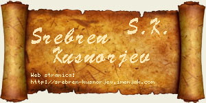 Srebren Kušnorjev vizit kartica